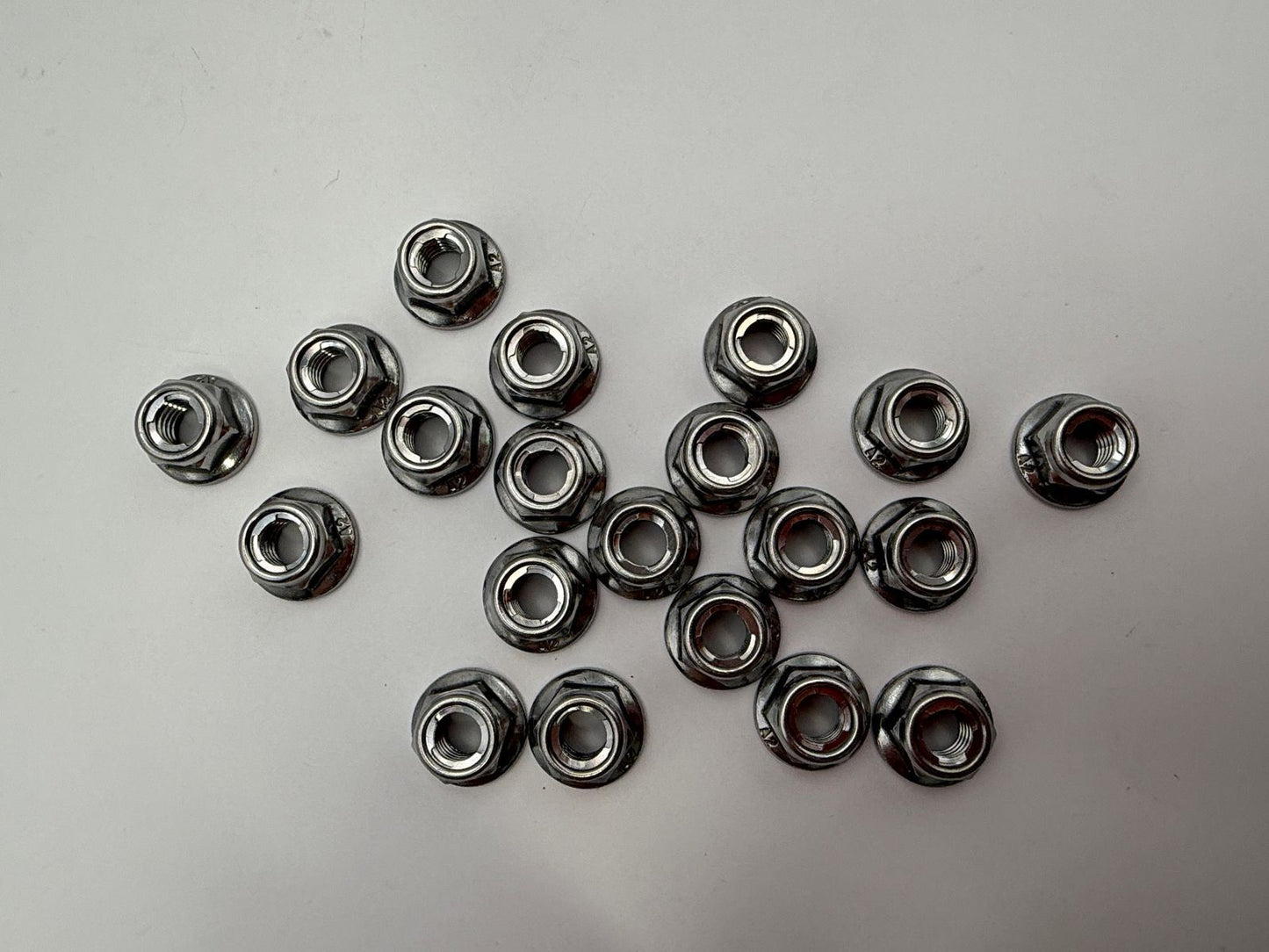 Nuts Flange Metal Locking Stainless Steel M6 x 1.00mm Pitch