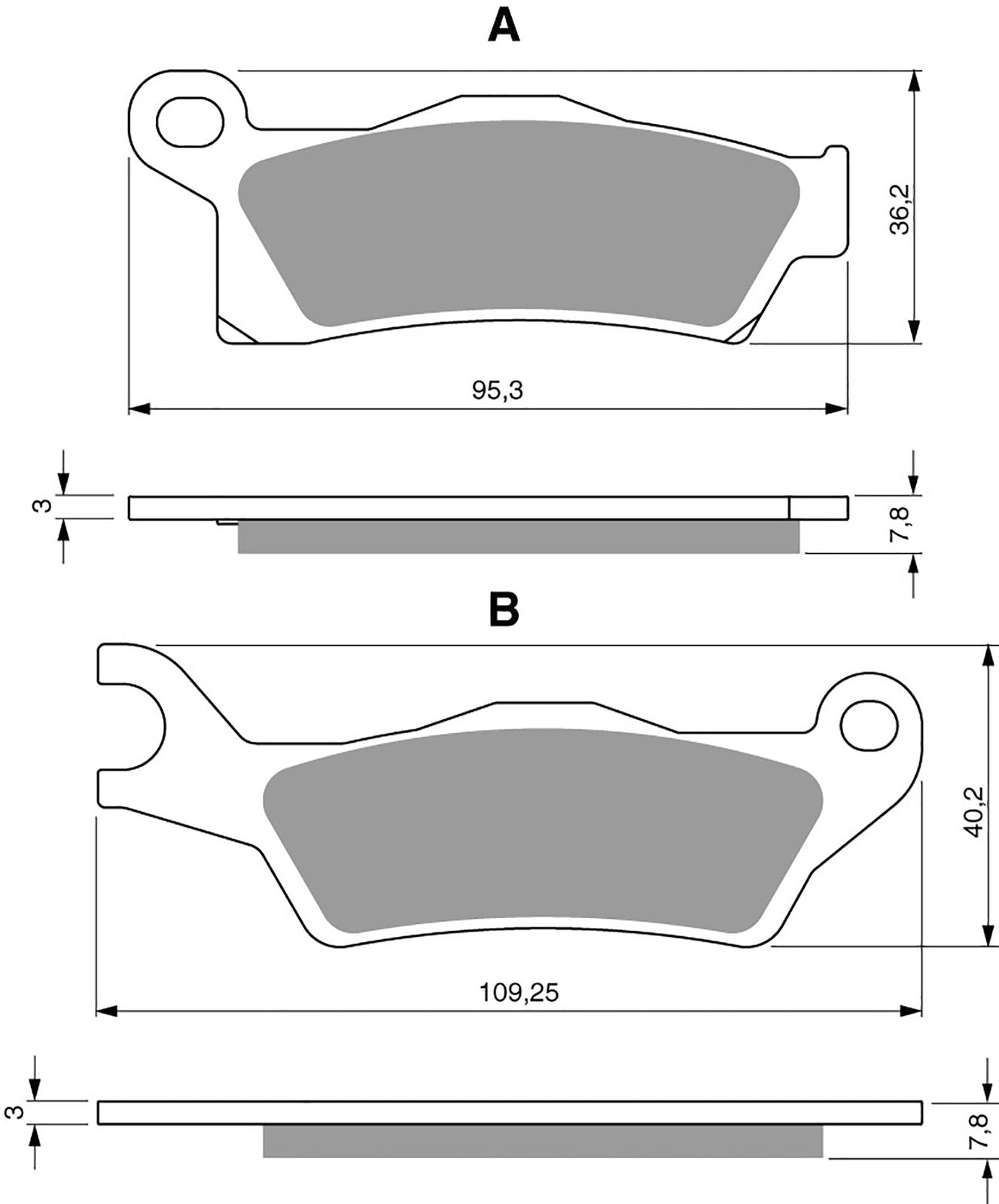 Goldfren Brake Pads Brake Pads K1-310,FA617 as fitted to Can Am's