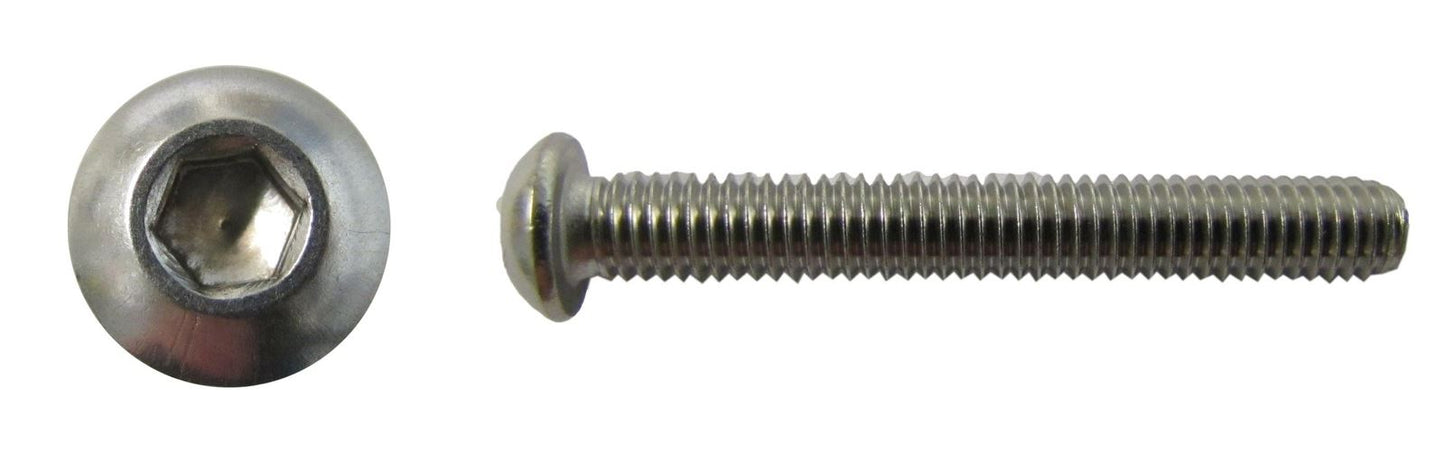 Screws Button Allen Stainless Steel 6mm x 65mm(Pitch 1.00mm) (Per 20)