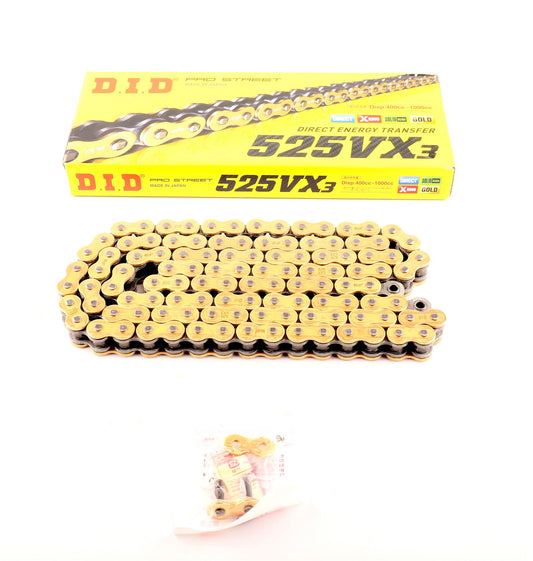Chain DID 525VXGB-114 X-Ring(Gold)