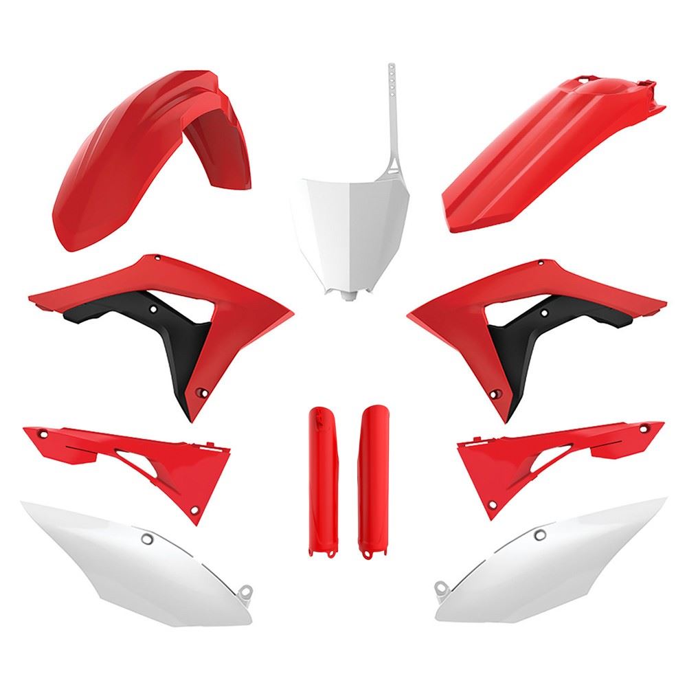 POLISPORT PLASTIC KIT+FORK GUARDS HONDA CRF250R 18-21, CRF450R 17-20, OEM STYLE
