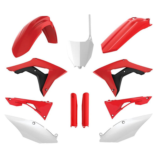 POLISPORT PLASTIC KIT+FORK GUARDS HONDA CRF250R 18-21, CRF450R 17-20, OEM STYLE