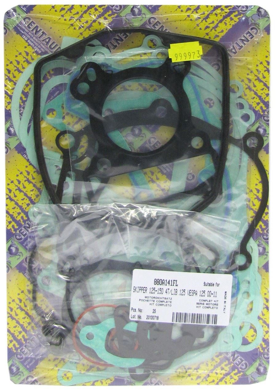 Centauro Full Gasket Set 4T Piaggio 125, Vespa 125, Peugeot 125 (Air Cooled Leader Engine)