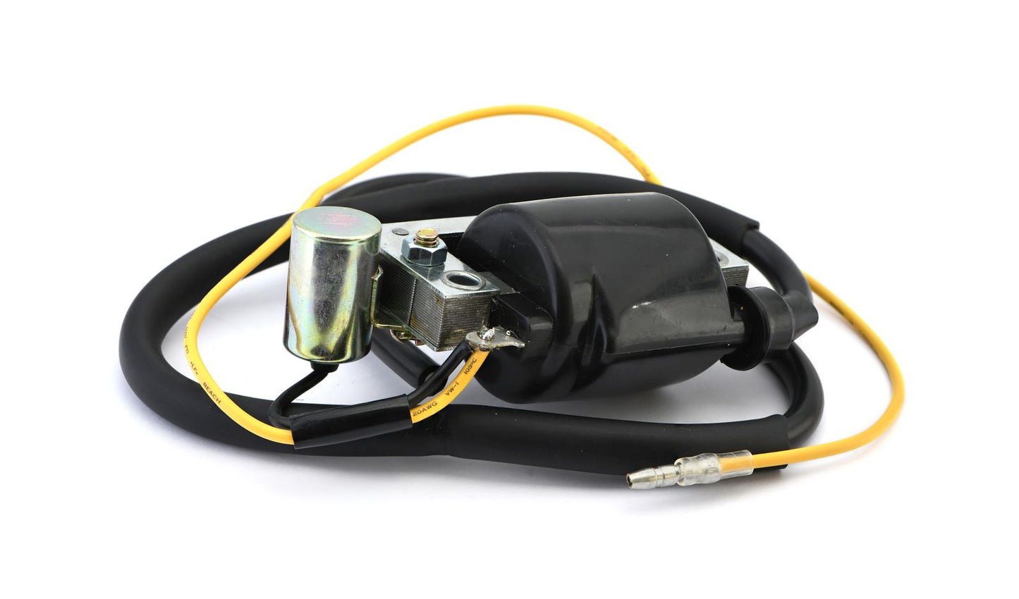 Ignition Coil 12v AC With Condensor Single Wire (60mm Centres)
