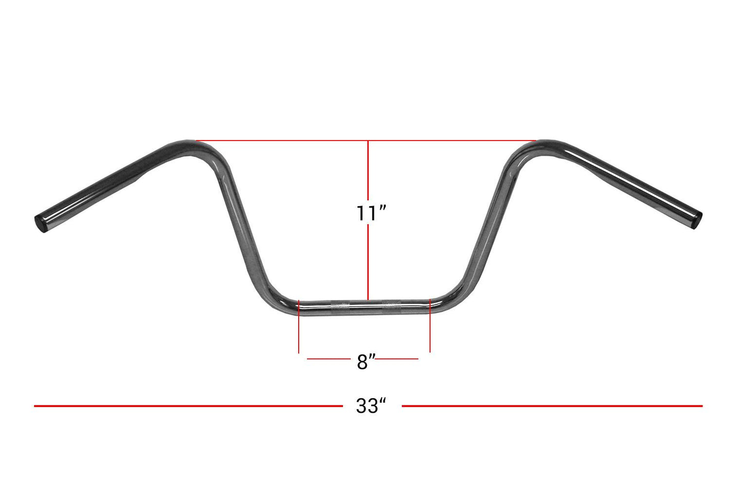 Handlebar 1'' Chrome 10'' Rise Without Dimples