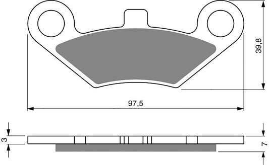 Goldfren Brake Pads Brake Pads K1-284,FA453 fitted to Quadzilla & Chinese Quads
