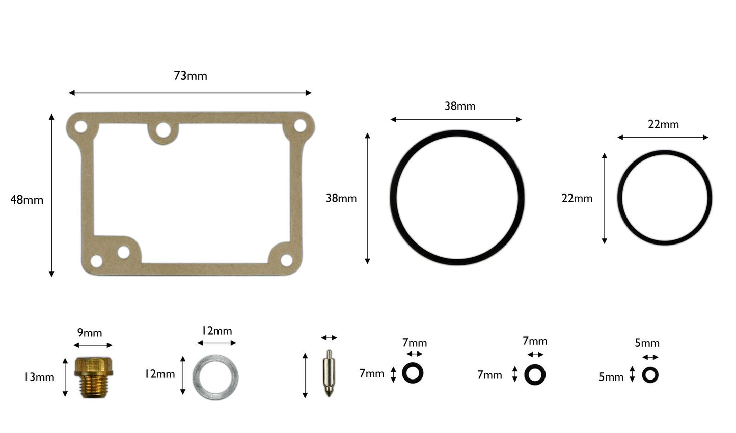 Carb Repair Kit Yamaha DT125LC Mk1 Drum 82
