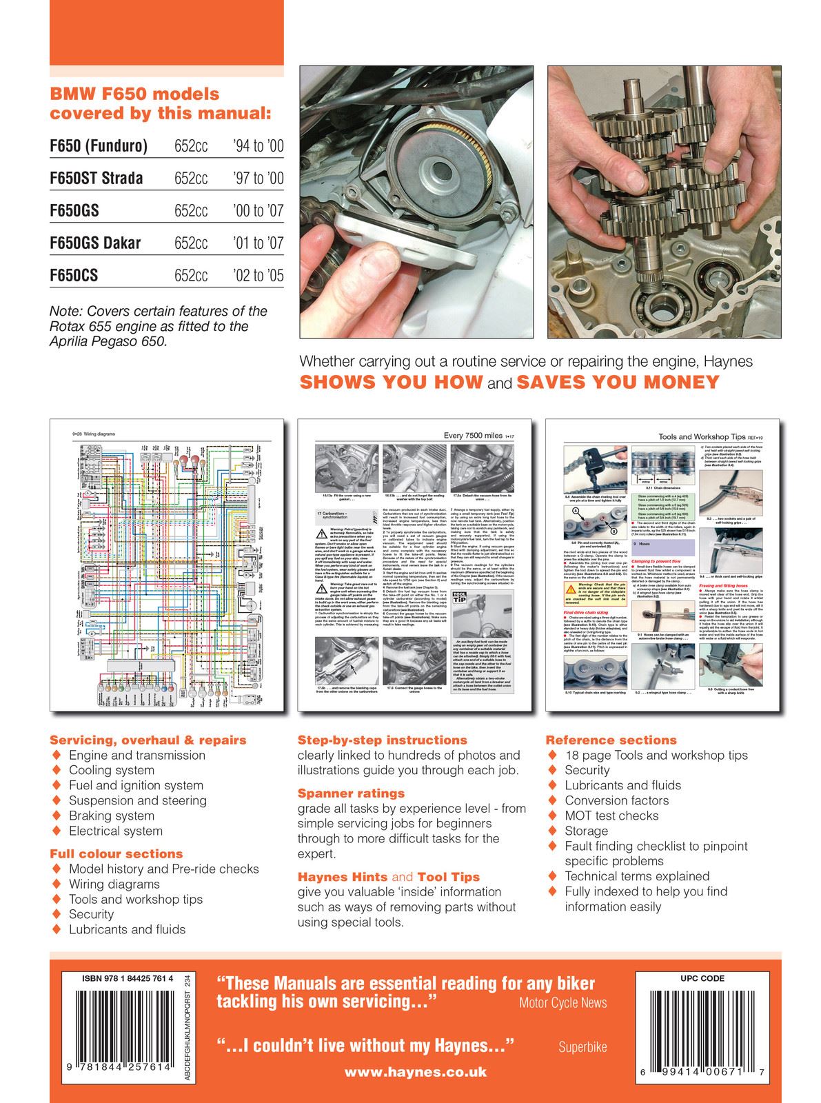 Haynes Manual BMW F650 All Models 94-07