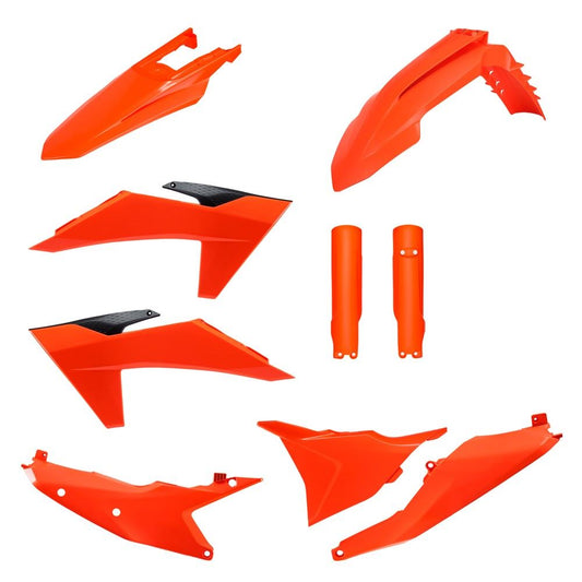 POLISPORT PLASTIC KIT + FORK GUARDS/NO MASK KTM EXC/EXC-F 24-25, OEM STYLE