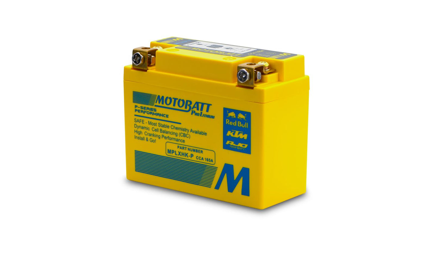 Motobatt Lithium Battery MPLXHK-P 12v 2.5AH CA:200A HY85S HJ12L L107mm x H:85mm x W:49mm Honda CRF250R 18-20, CRF450R 18-20 (Also Has 5mm Side Spacer)