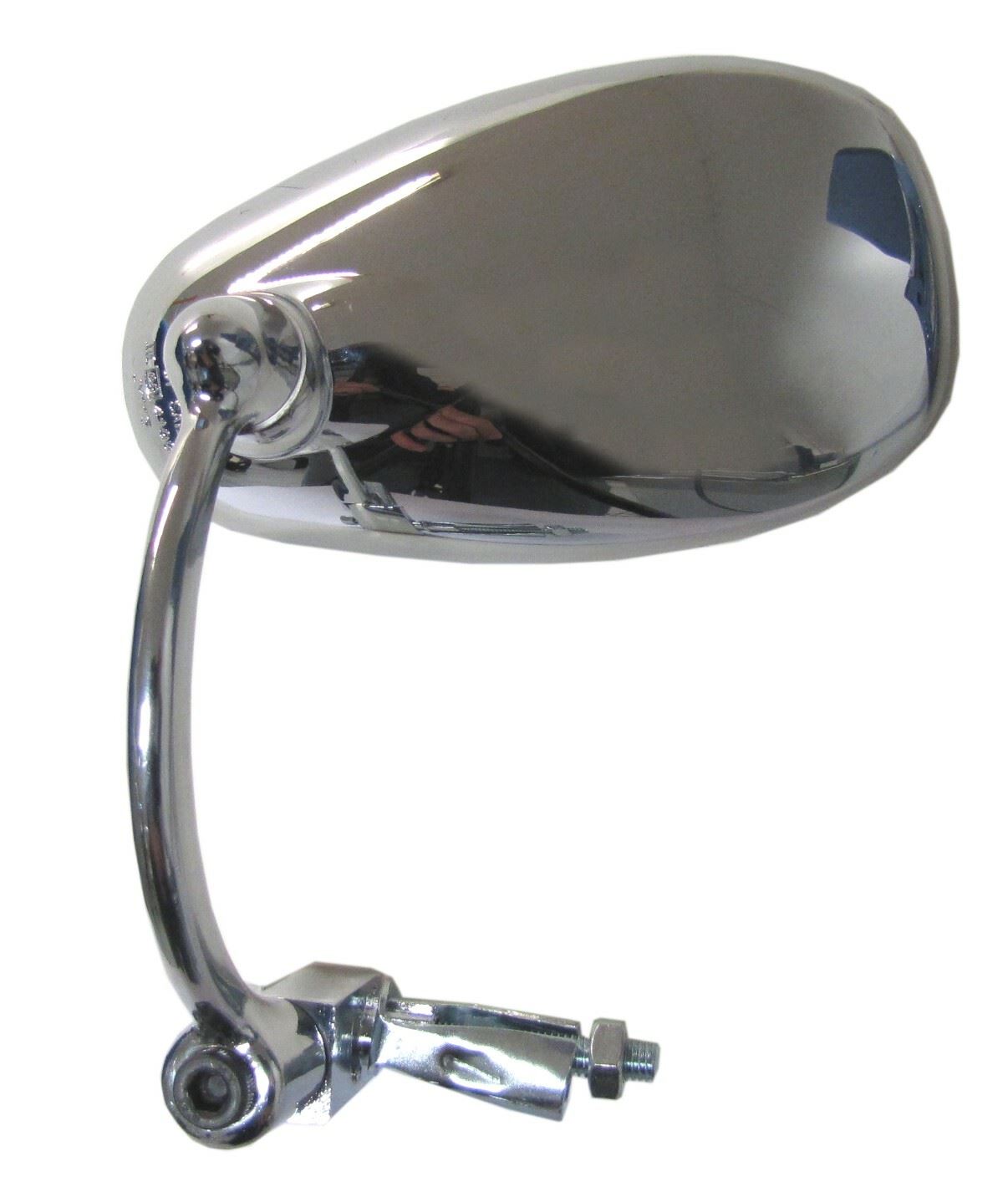 Mirror Chrome Rectangle Left or Right Bar End Type (E-Marked