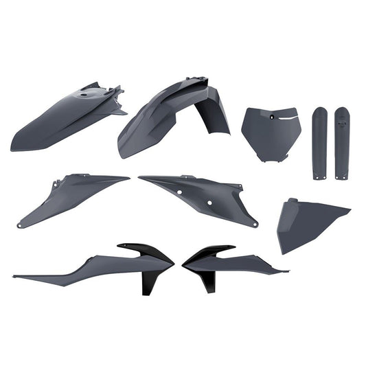 POLISPORT PLASTIC KIT + FORK GUARDS KTM SX/SX-F/XC/XC-F 2019-2022, NARDO GREY
