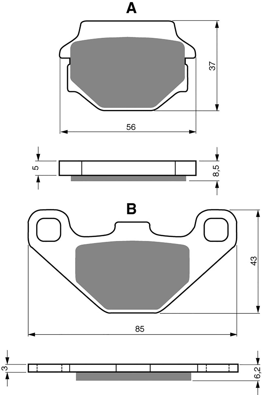 Goldfren Brake Pads AD086, FA67/2