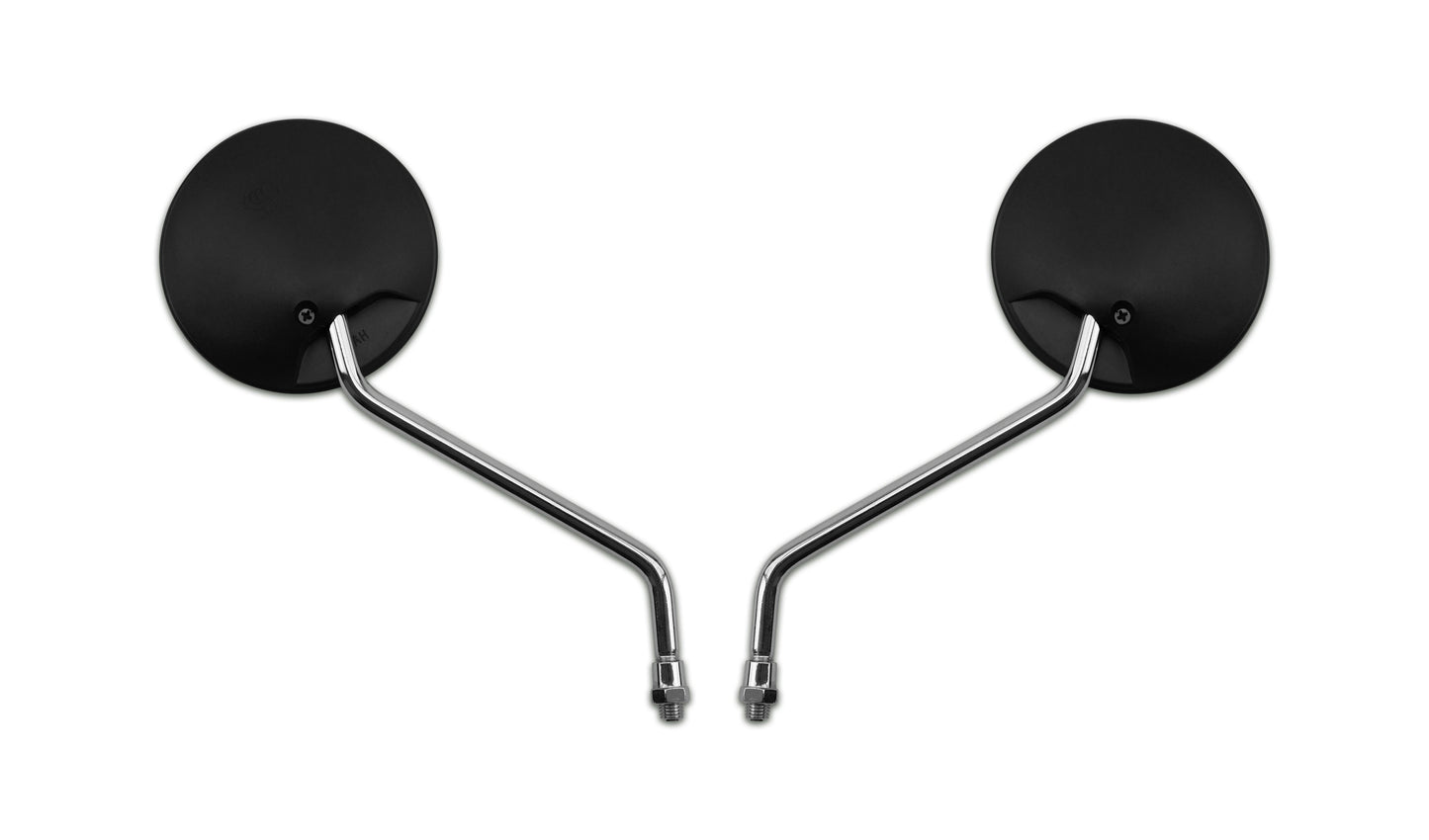 Mirrors Left & Right 10mm Black Round Yamaha Thread