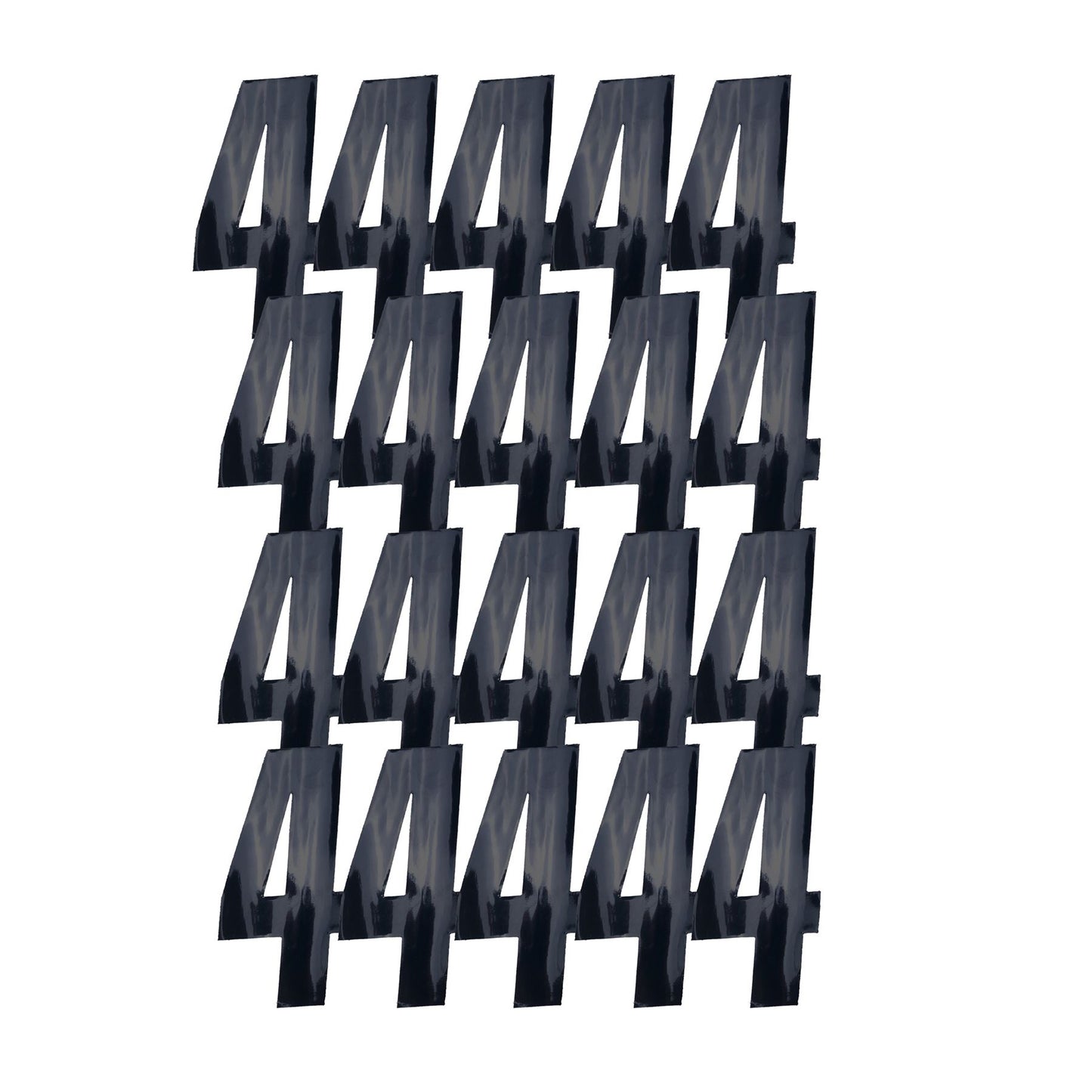 4 BLACK DECAL 4.5"/11cm PK/20