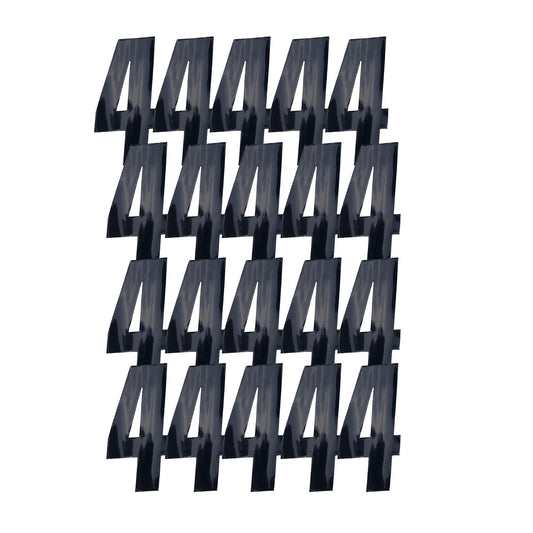4 BLACK DECAL 4.5"/11cm PK/20