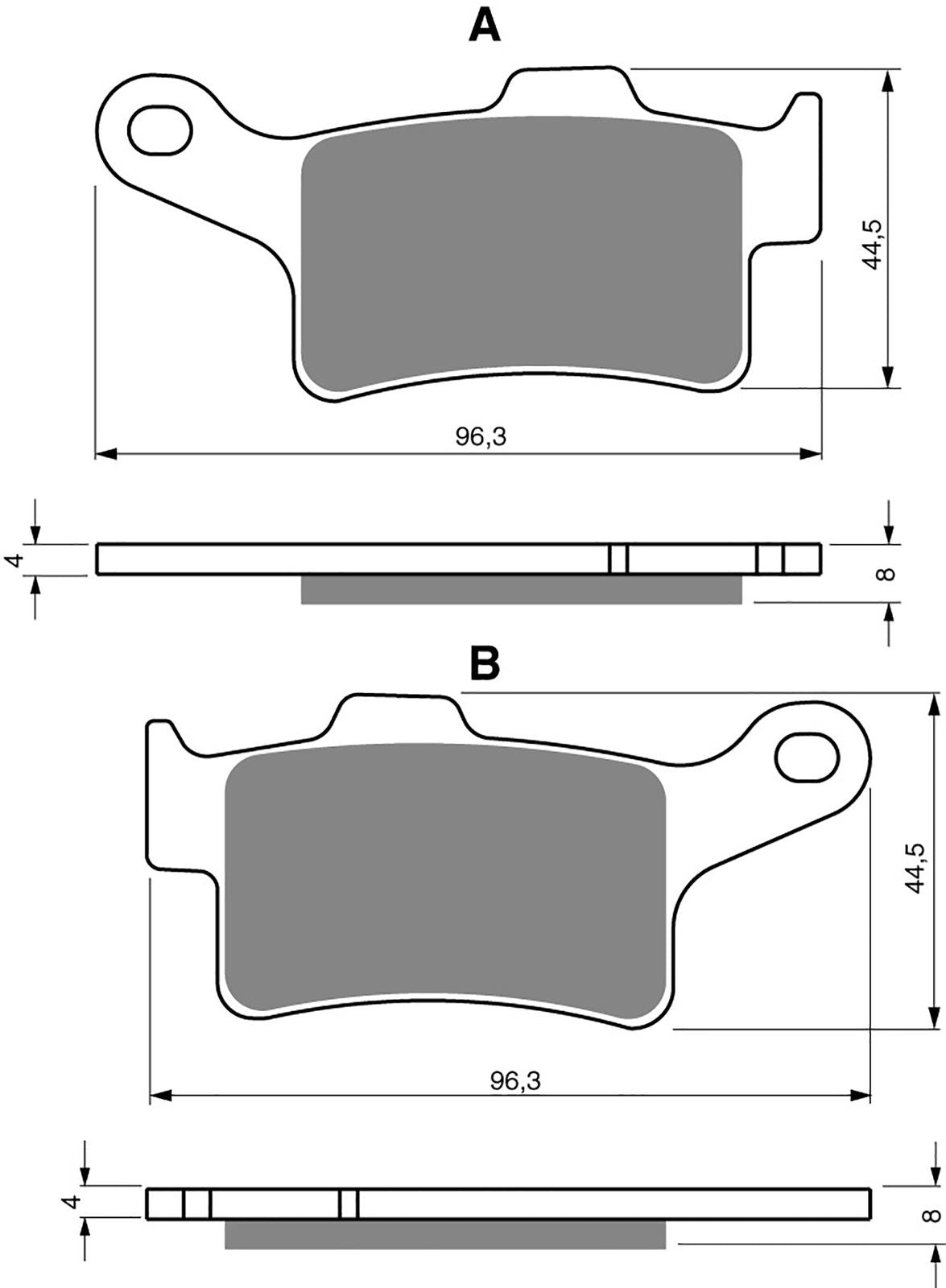 Goldfren AD335,FA631 as fitted Cam Am Spyder RT,ST,RS