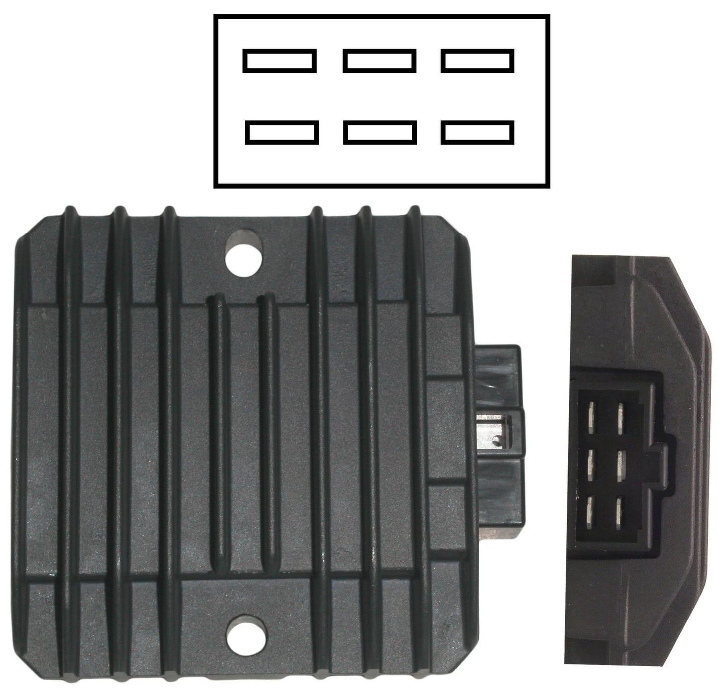 TourMax Regulator/Rectifier Kawasaki GPZ600R, VN750, ZXR400 89-93 6 Pins OE Ref: 21066-1101, 21066-1055