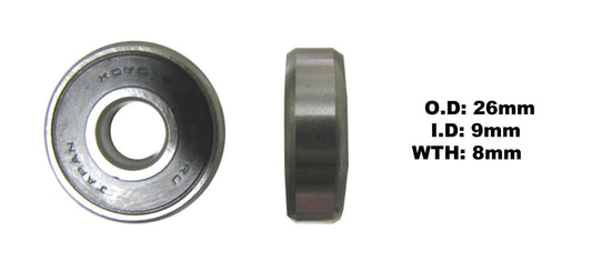 Bearing Koyo 629ZZ(I.D 9mm x O.D 26mm x W 8mm)