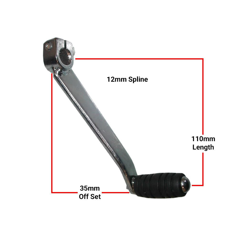 Gear Lever Suzuki 5" Chrome Straight Lever 12mm Shaft