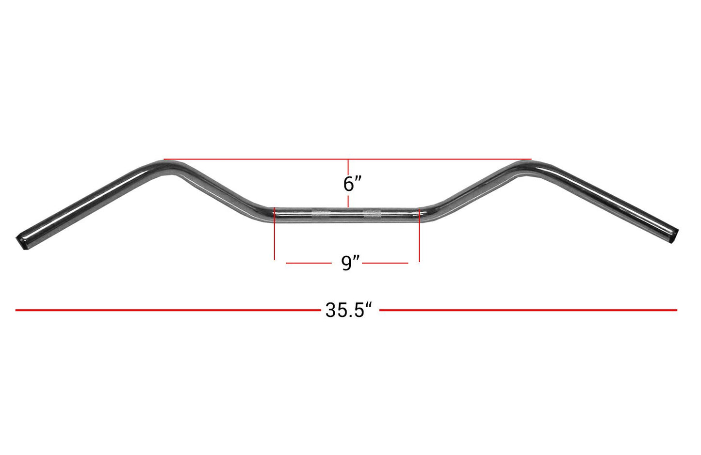 Handlebar 1'' Chrome Glide 7'' Rise With Dimples