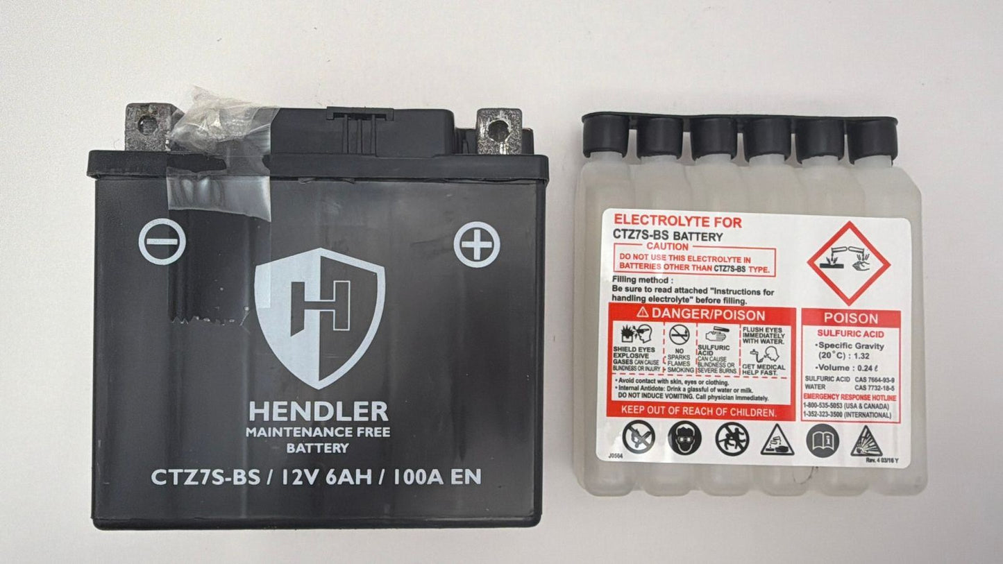 Battery CTZ7S-BS With Acid Pack 12v 6AH CCA:100A L:113mm H:107mm W:70mm