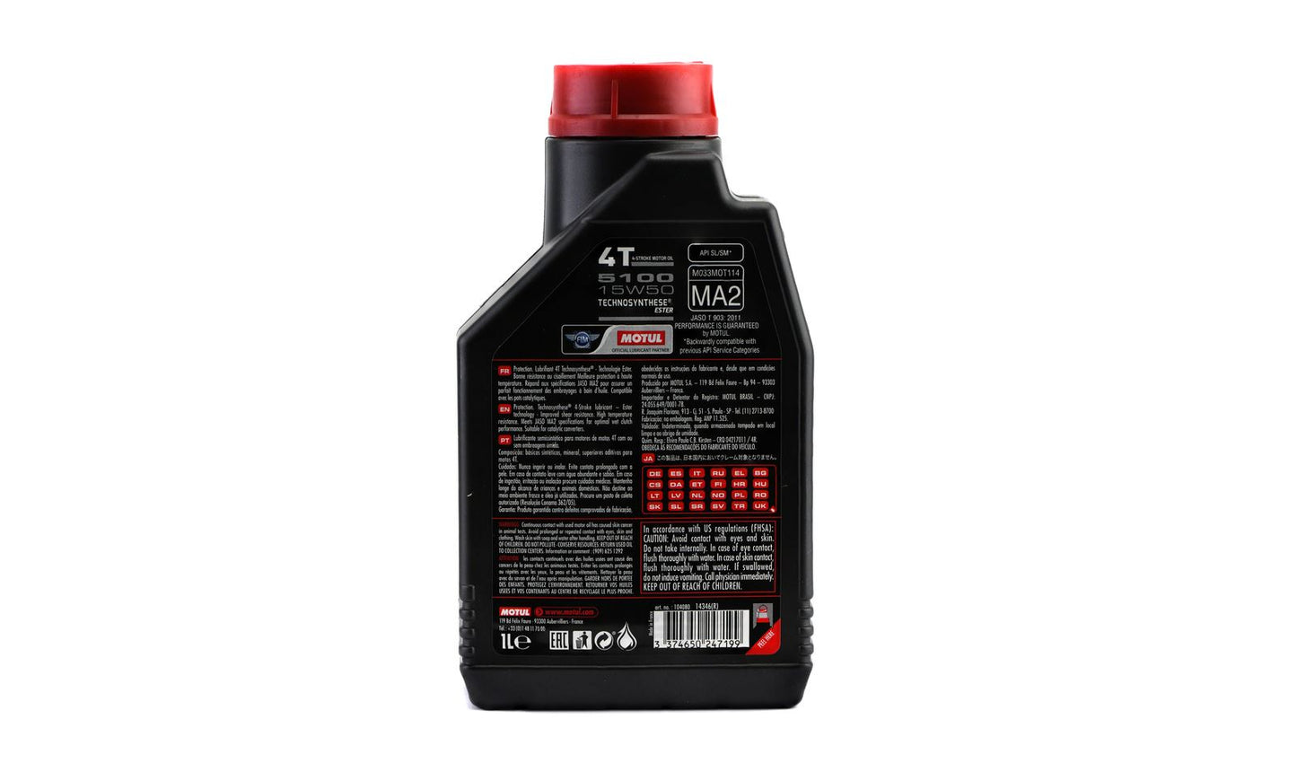 Motul 5100 15w50 4T Semi Synthetic 1 Litres