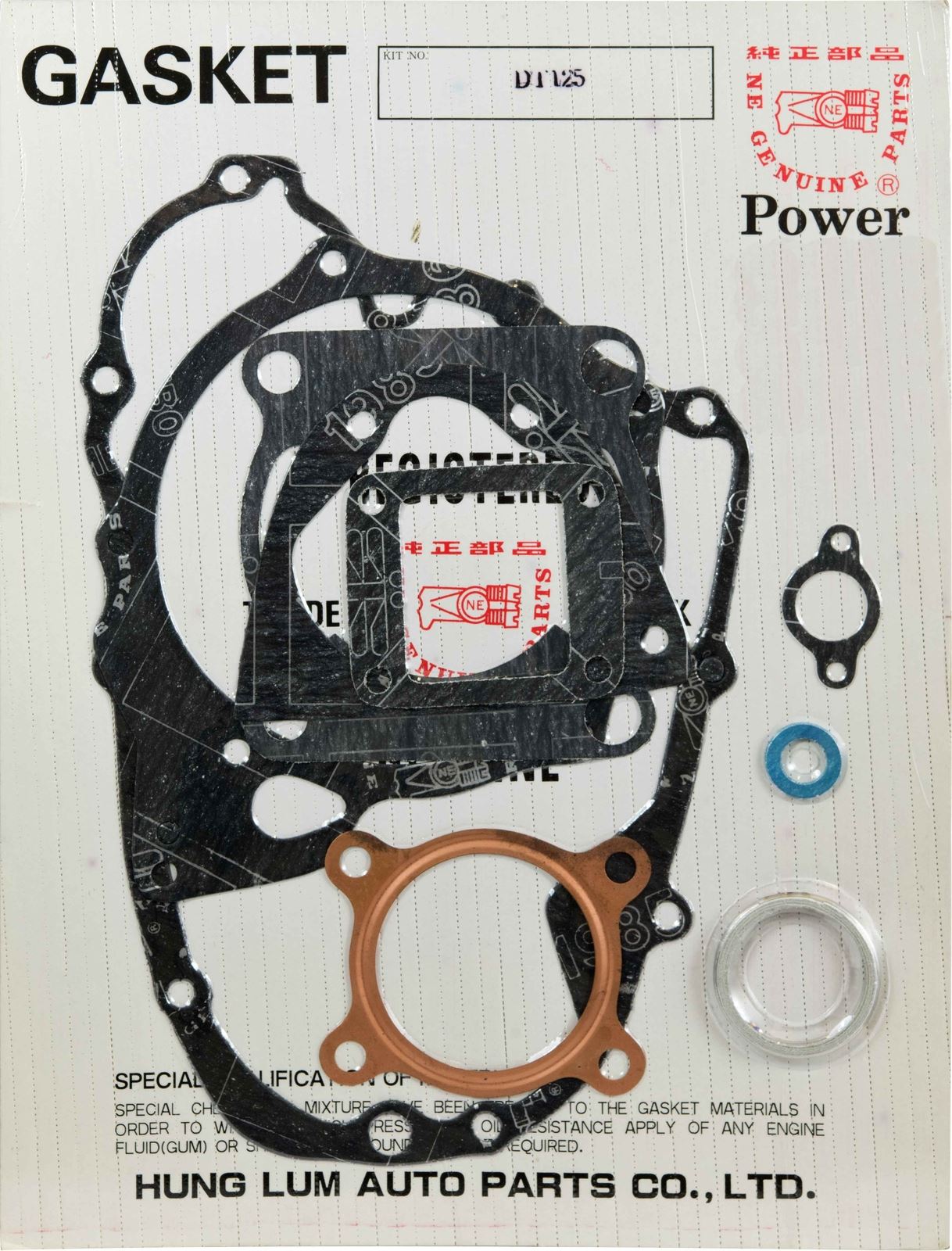 Full Gasket Set Yamaha DT125MX, IT125, YZ125 1978-1983, TY125