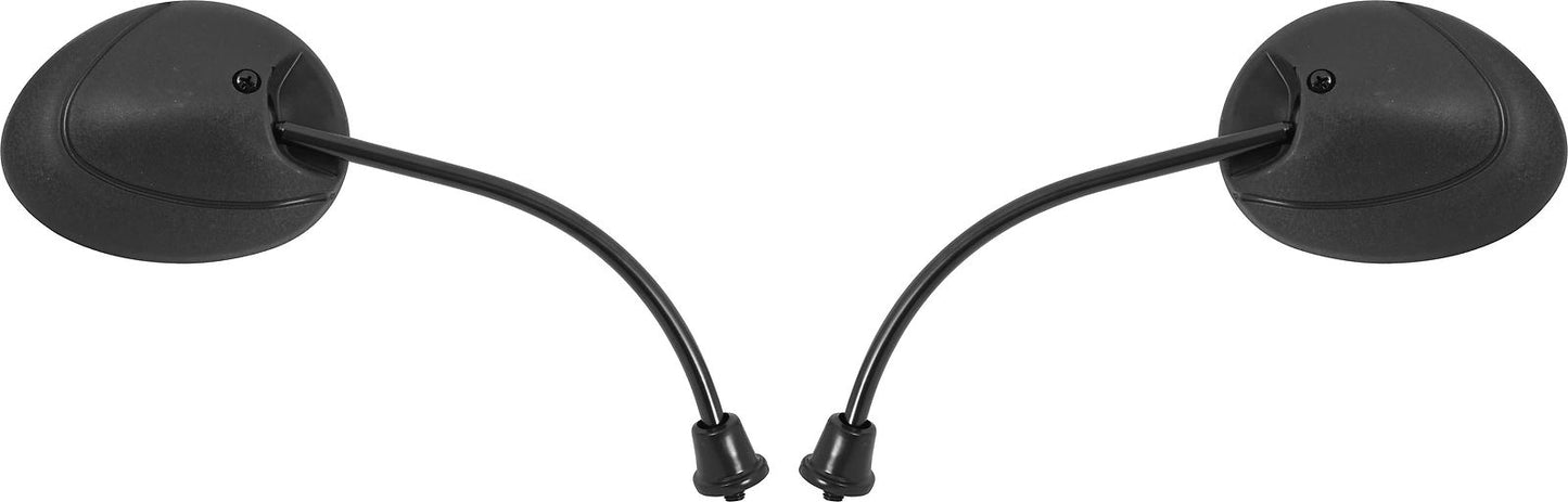 Mirrors Left & Right 8mm Black Round Piaggio Zip