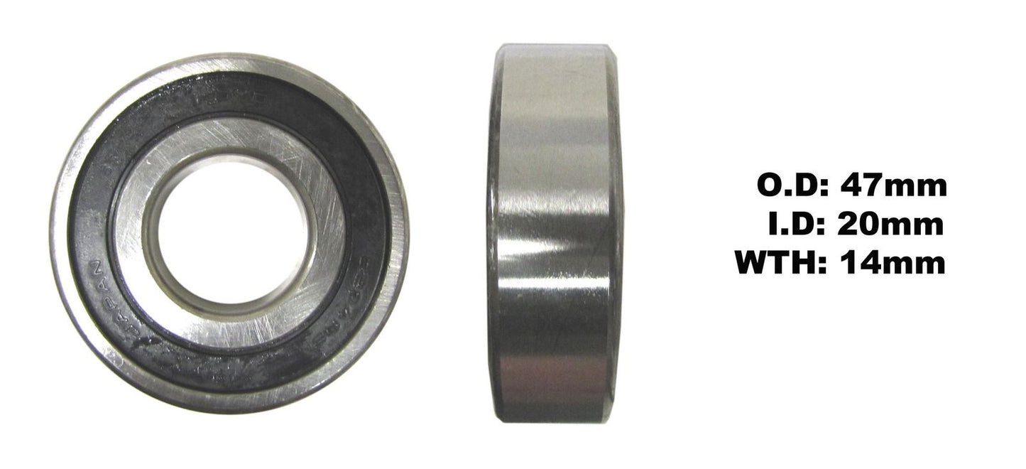 Koyo Bearing 6204-2RS-C3 (ID:20mm x OD:47mm x W:14mm)