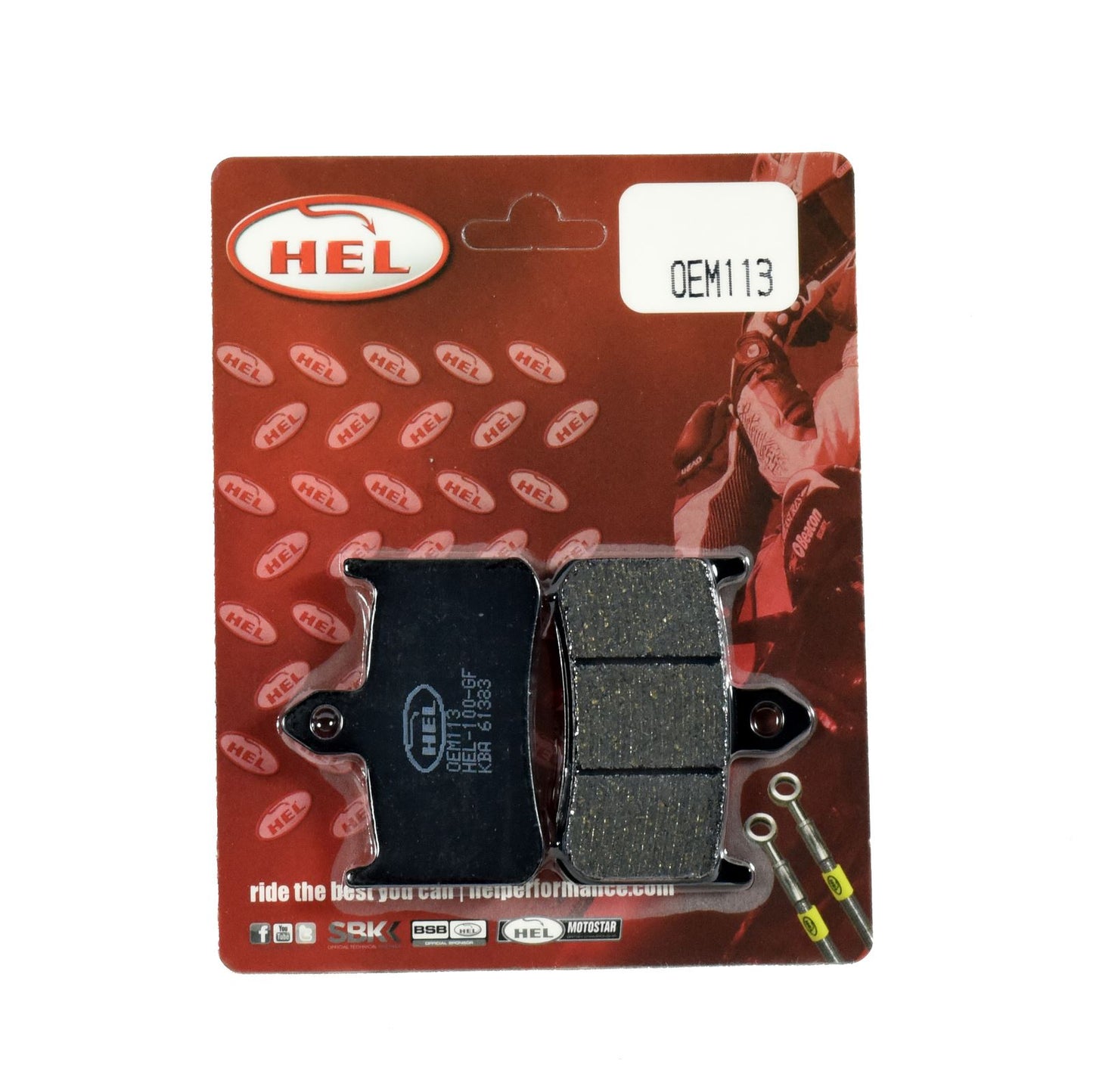 Hel Brake Pad OEM113,AD069,FA144,FA187 for Sports,Touring,Commuting