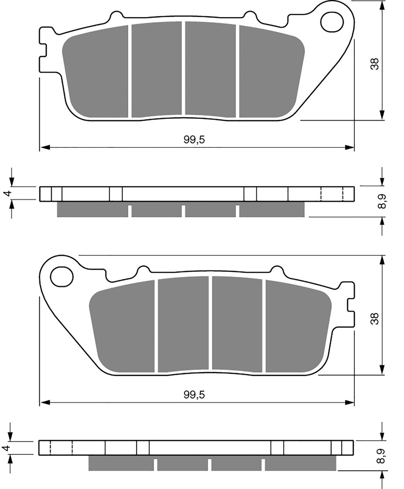 Goldfren Brake Pads S33-277, FA488, VD178, SBS862