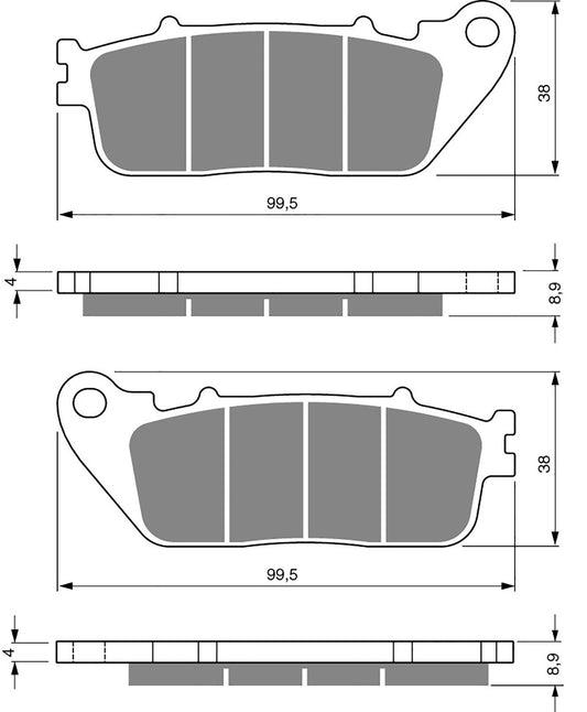 Goldfren Brake Pads S33-277, FA488, VD178, SBS862