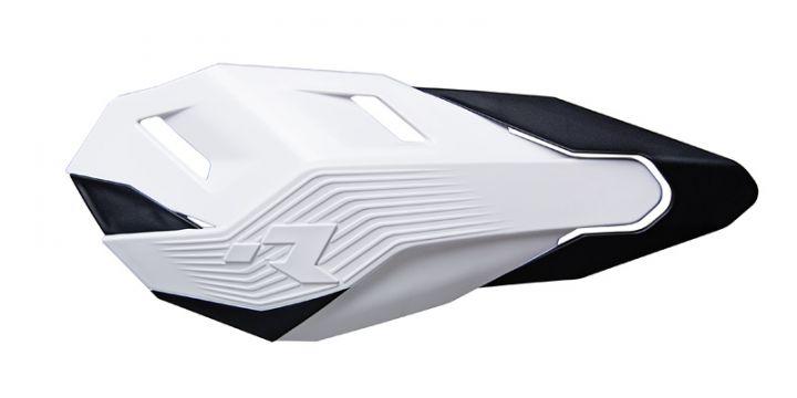 R-TECH WHITE/BLACK HP3 HANDGUARDS, HUSQVARNA/KTM FITMENT