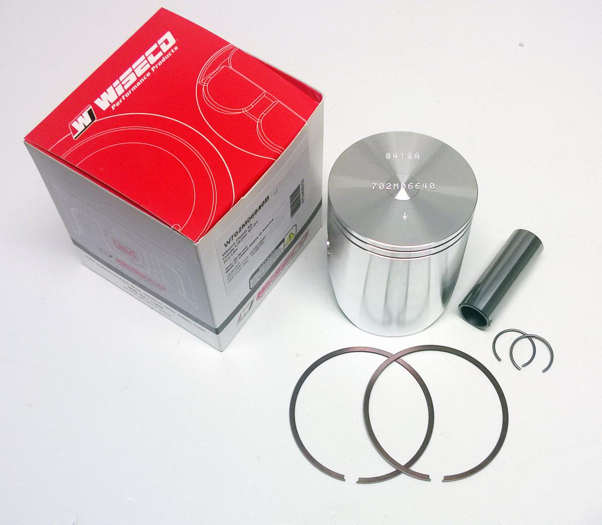 WISECO 66.4mm PISTON KIT B, HONDA CR250R 1997-2001, Pro-Lite FLAT TOP, 2-RING