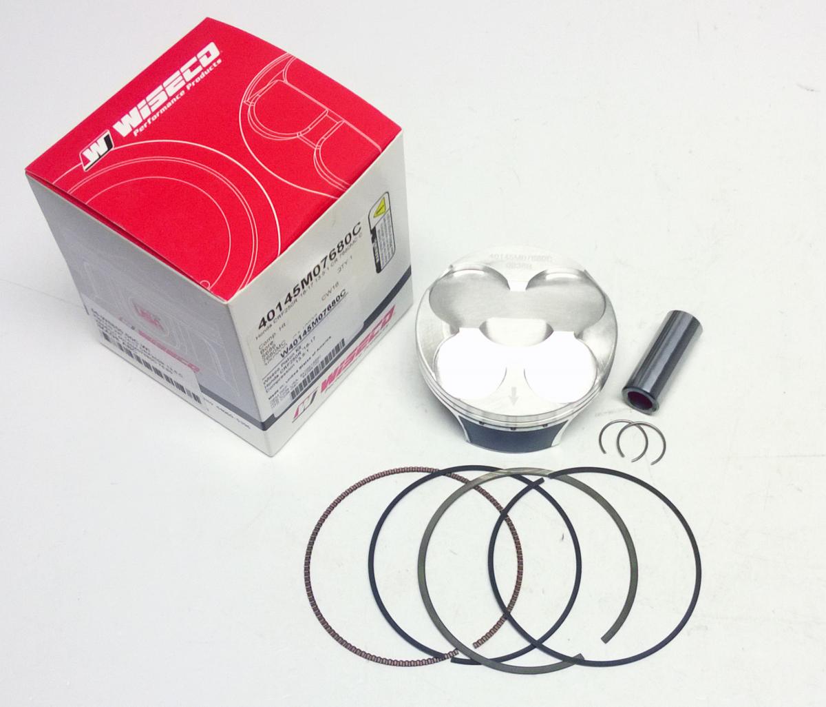 WISECO 76.8mm FORGED PISTON KIT A, HONDA CRF250R 16-17, Skirt Coating ArmorGlide