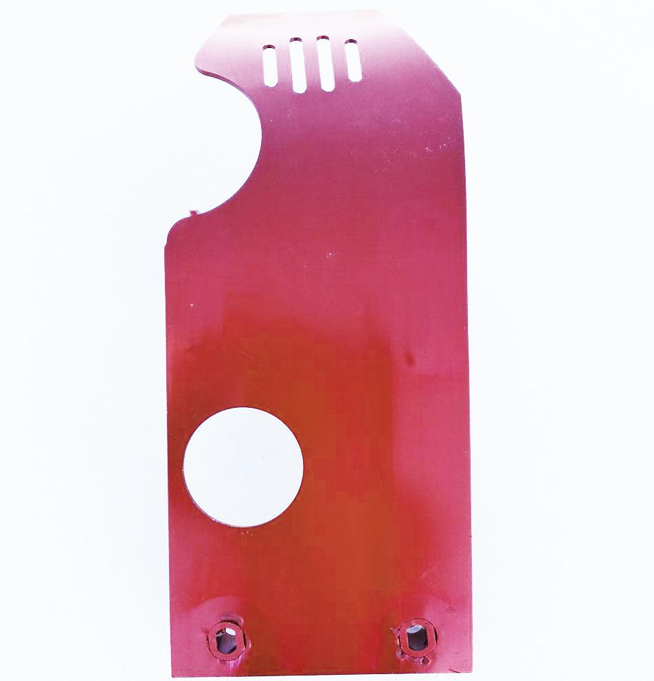 UNIVERSAL RED PIT BIKE SKIDPLATE, CRF50/70 STYLE. WILL FIT MOST