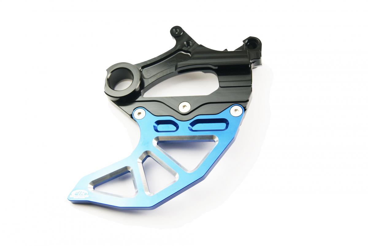 FIR BLUE REAR DISC GUARD W/CALIPER MOUNT, TM EN250/300 2015-2018