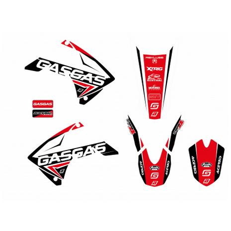 GAS GAS EX125-300 10-11, FSR250-450 10-11, DREAM 4 RED DECAL KIT