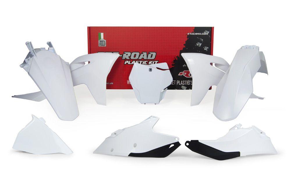 R-TECH WHITE PLASTIC KIT/6 GAS GAS MC/MC-F/EX/EX-F 125-450 2021-2023
