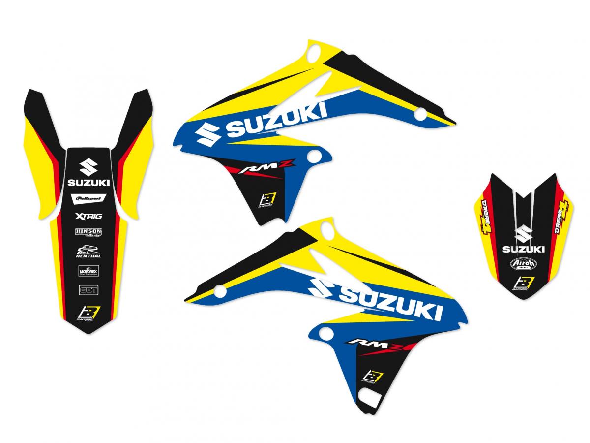 SUZUKI RM-Z250 2010-2018 DREAM 4 DECAL KIT, BLACKBIRD