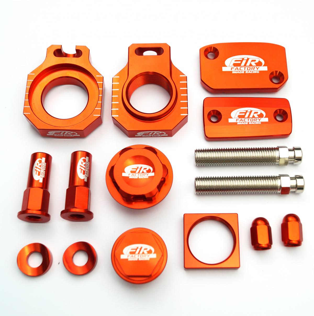 BLING KIT KTM 14-15, FIR CPK-511, CNC ALLOY, AXLE BLOCK, CAPS, TYRE NUT