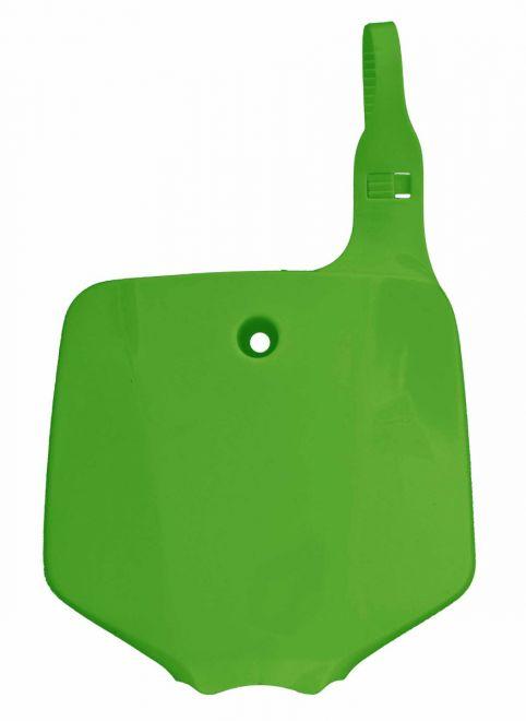 R-TECH GREEN FRONT PLATE KAWASAKI KX65 00-24, KLX110 02-09, SUZUKI RM65 03-05