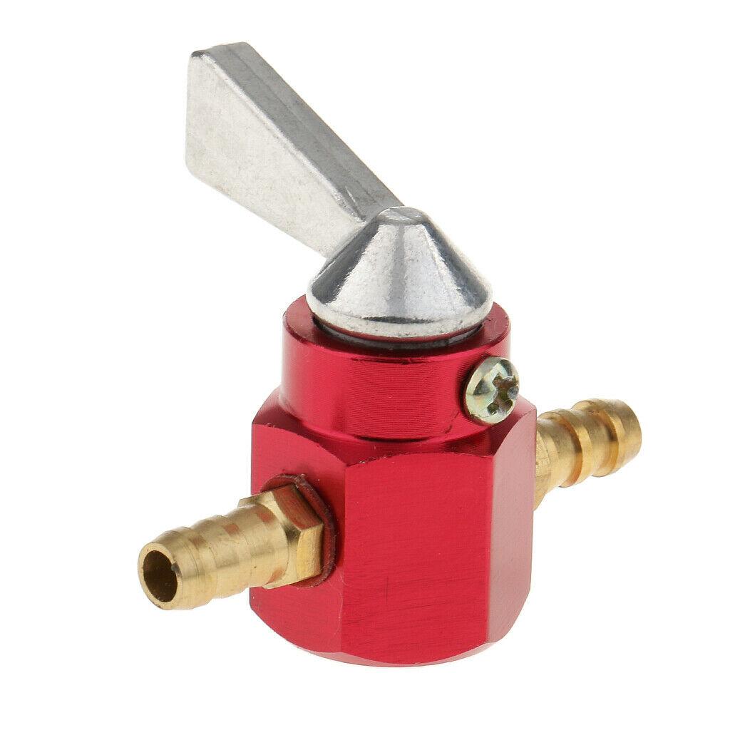 FUEL TAP INLINE RED 6mm