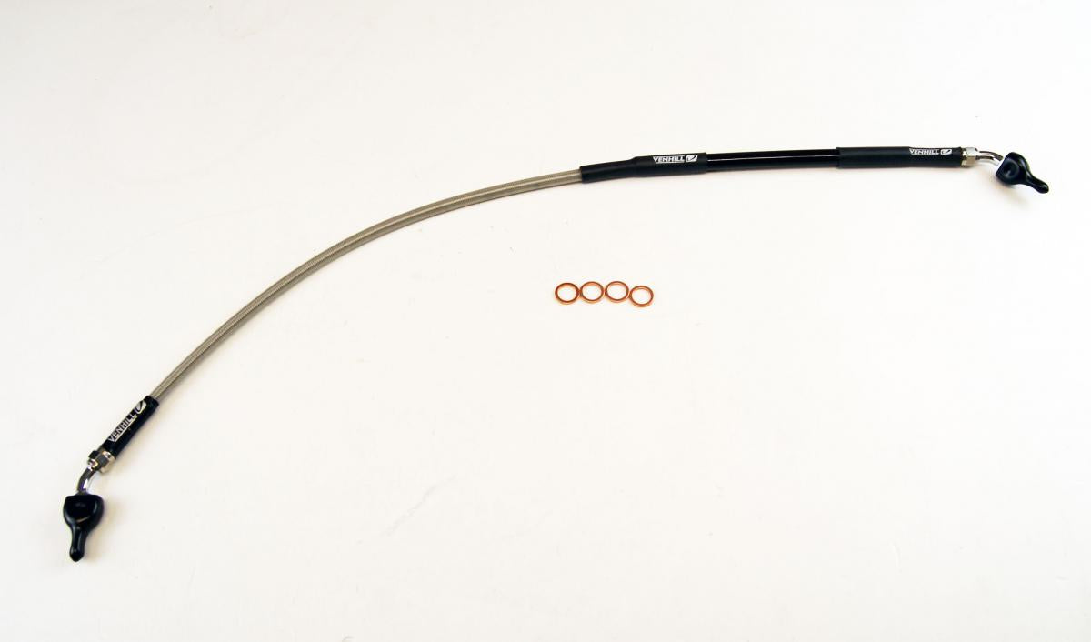 HOSE REAR BRAKE SILVER / BLK, VENHILL 43310-MKE-A51, HONDA CRF 450 L/X