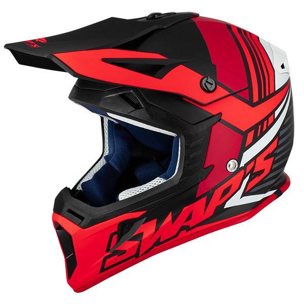 SWAP'S MX HELMET XL 62 BLACK/RED 21, !! ACU GOLD APPROVED !!