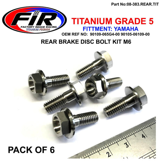 BOLT DISC YAMAHA REAR KIT/6, TITANIUM /  / M6, TT-R 230, TW200, XT250