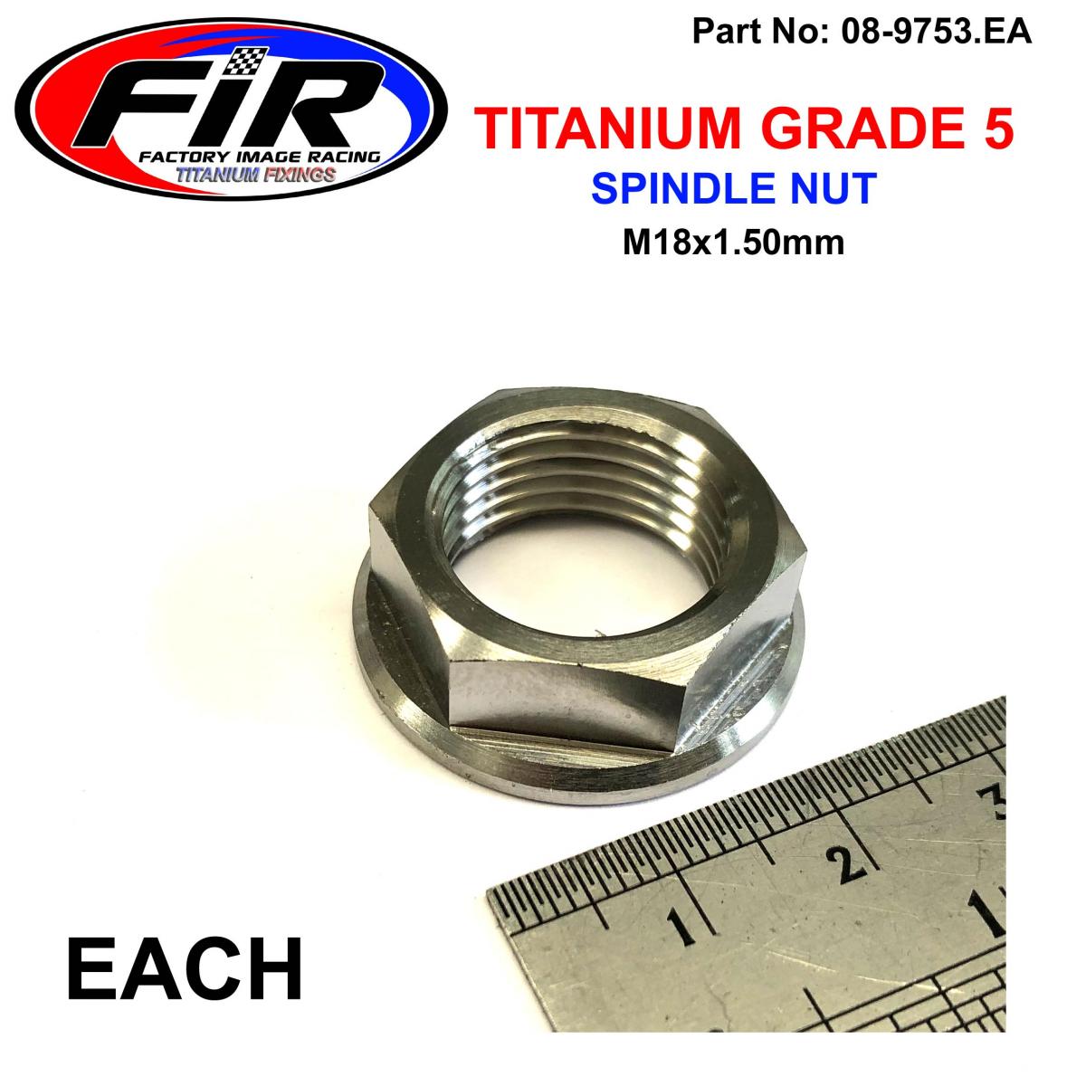 YAMAHA FRONT SPINDLE NUT, M18x1.50mm 90179-18011, 92210-0065 YZ,YZ-F,KX/KX-F
