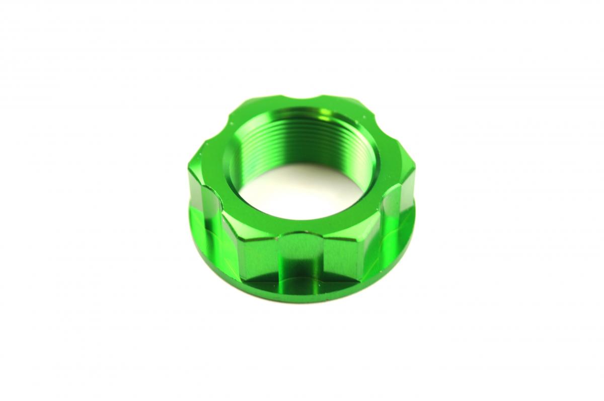 M22x1.00mm STEM NUT EACH GREEN, ALUMINIUM / KX KLX KDX CR RM,  / CNC