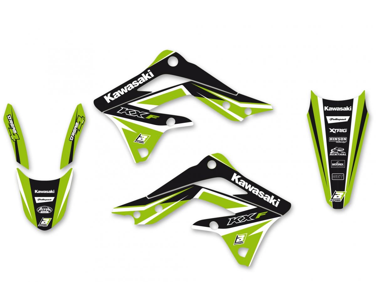KAWASAKI KX-F450 2012-2015, DREAM 4 DECAL KIT